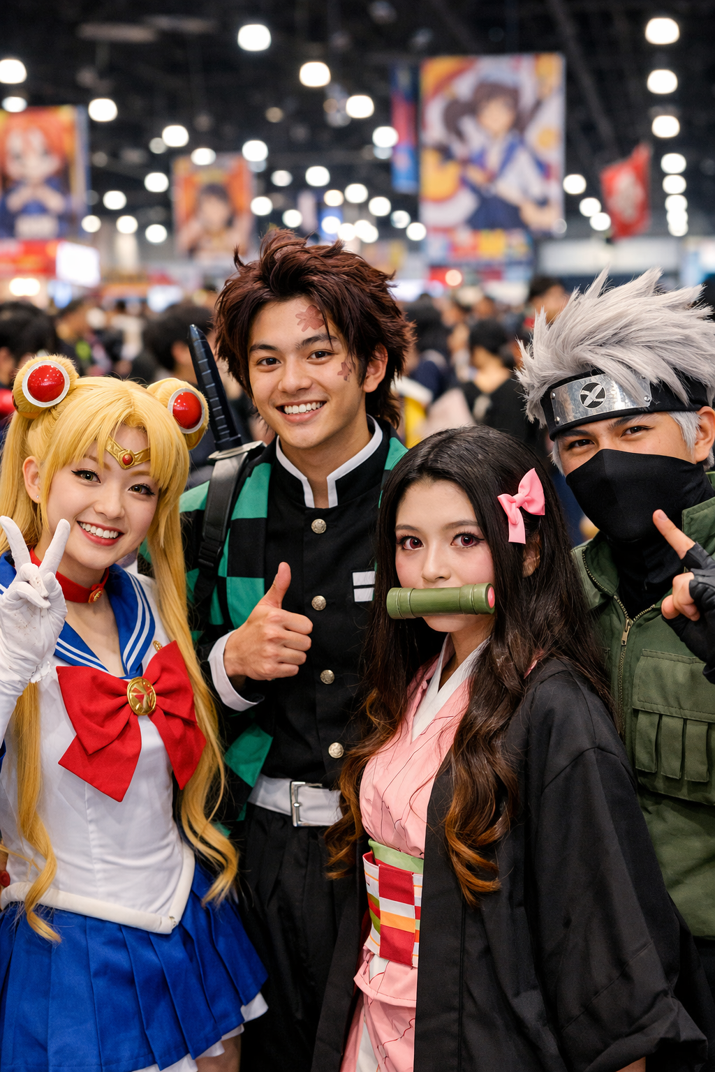 Anime cosplay convention crowd