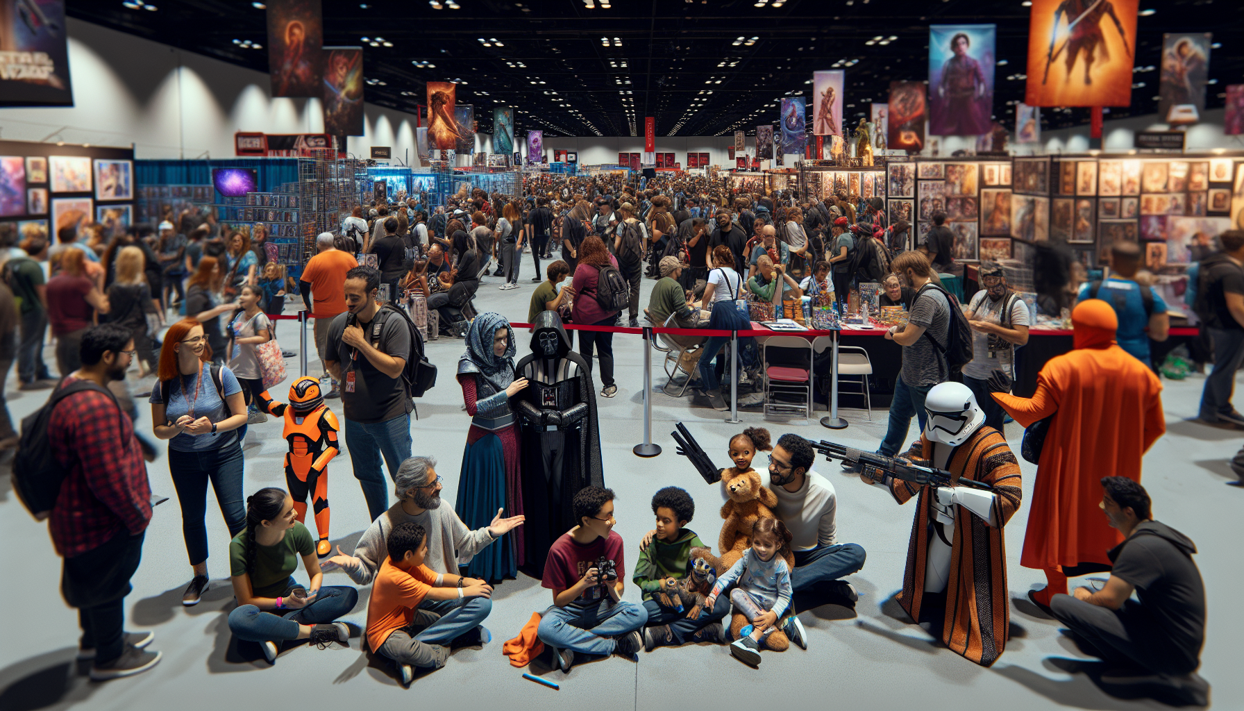 Families and cosplayers at Dragon Con 2026 — Marriott Marquis Atlanta, Atlanta, Georgia